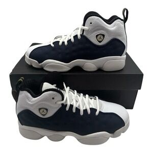 Nike Jordan Jumpman Team II BG Shoes Youth Size 4.5 Y Navy Blue White 820273-417